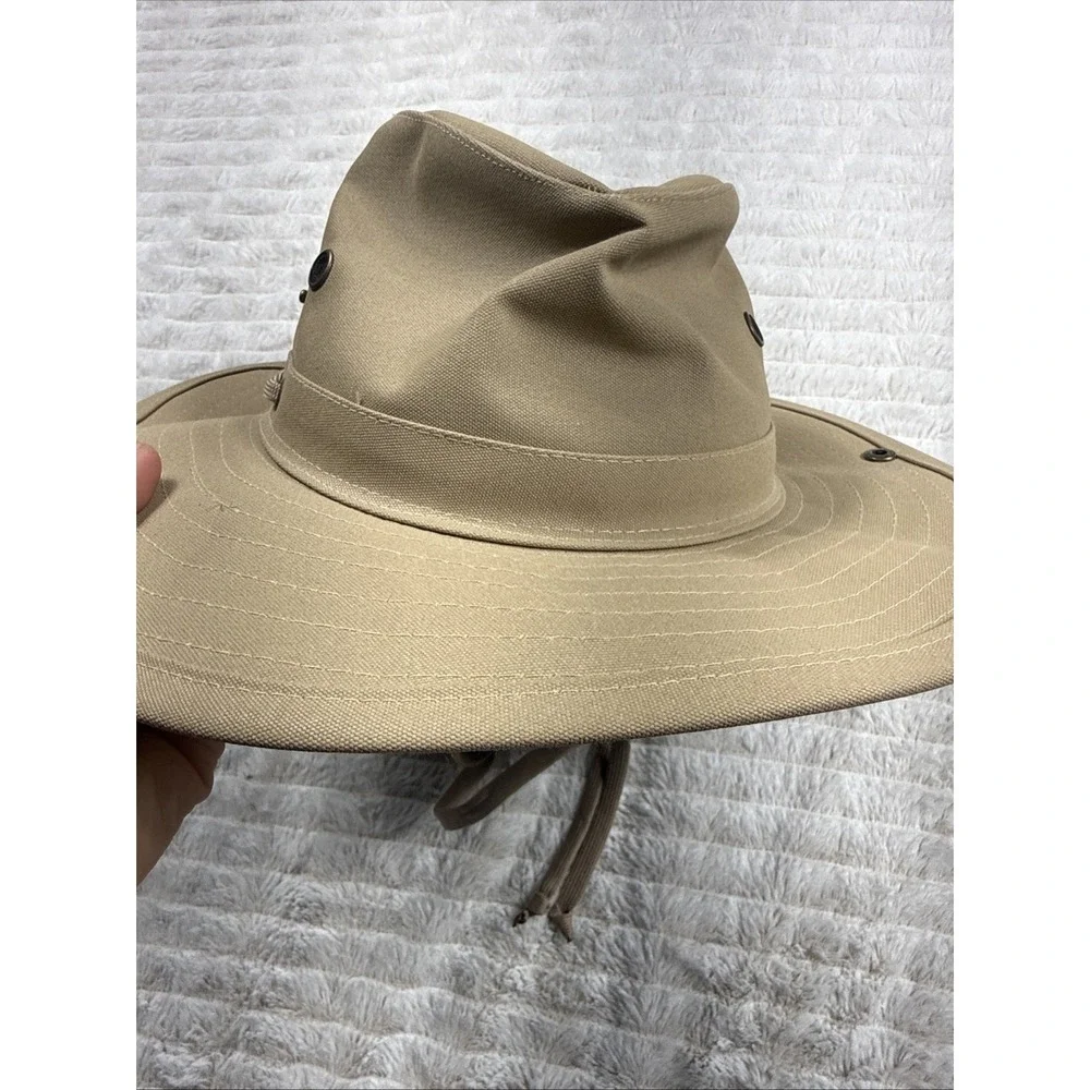 Outback Trading Co. Waterproof Canvas River Guide Pocket‎ Hat Small Tan 1466